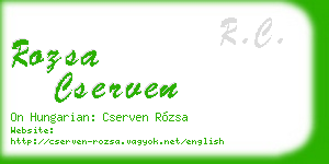 rozsa cserven business card